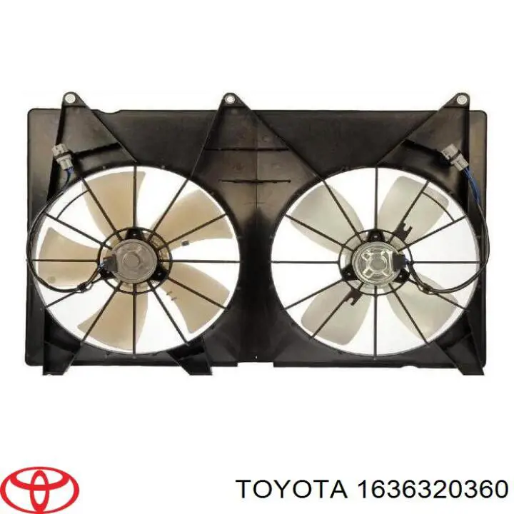 1636320360 Toyota Мотор вентилятора системи охолодження, лівий