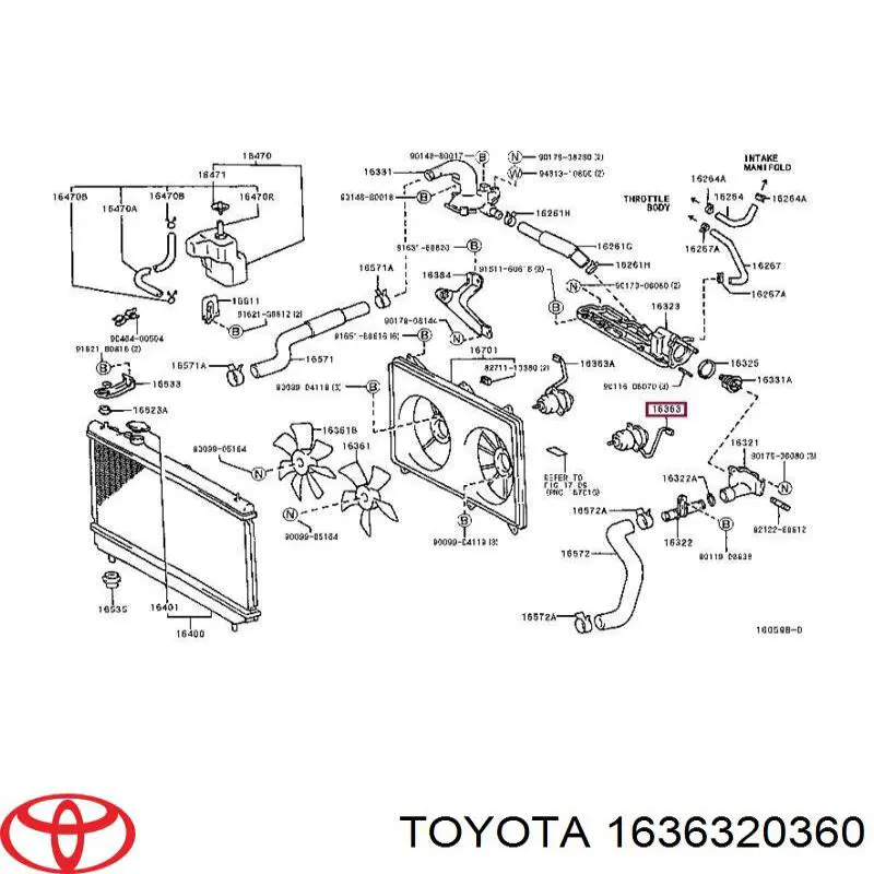 Двигун вентилятора системи охолодження, лівий Toyota 1636320360 ціна, від 135.90 USD