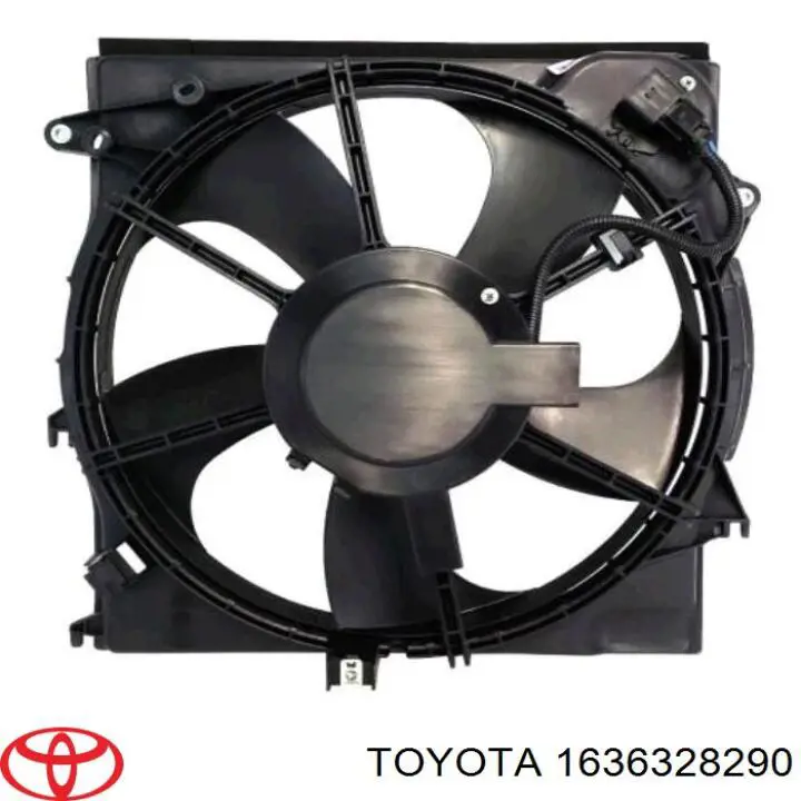 Мотор вентилятора системи охолодження, правий Toyota 1636331040