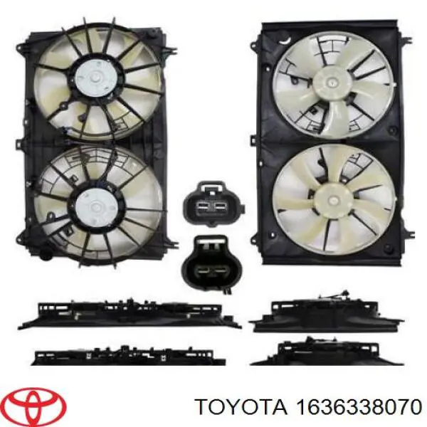 Купити 1636338070 Toyota Двигун вентилятора системи охолодження, лівий