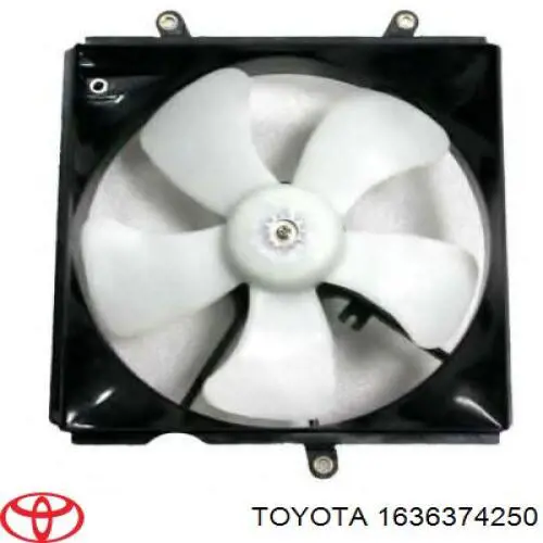 1636374250 Toyota дифузор радіатора охолодження, в зборі з двигуном і крильчаткою