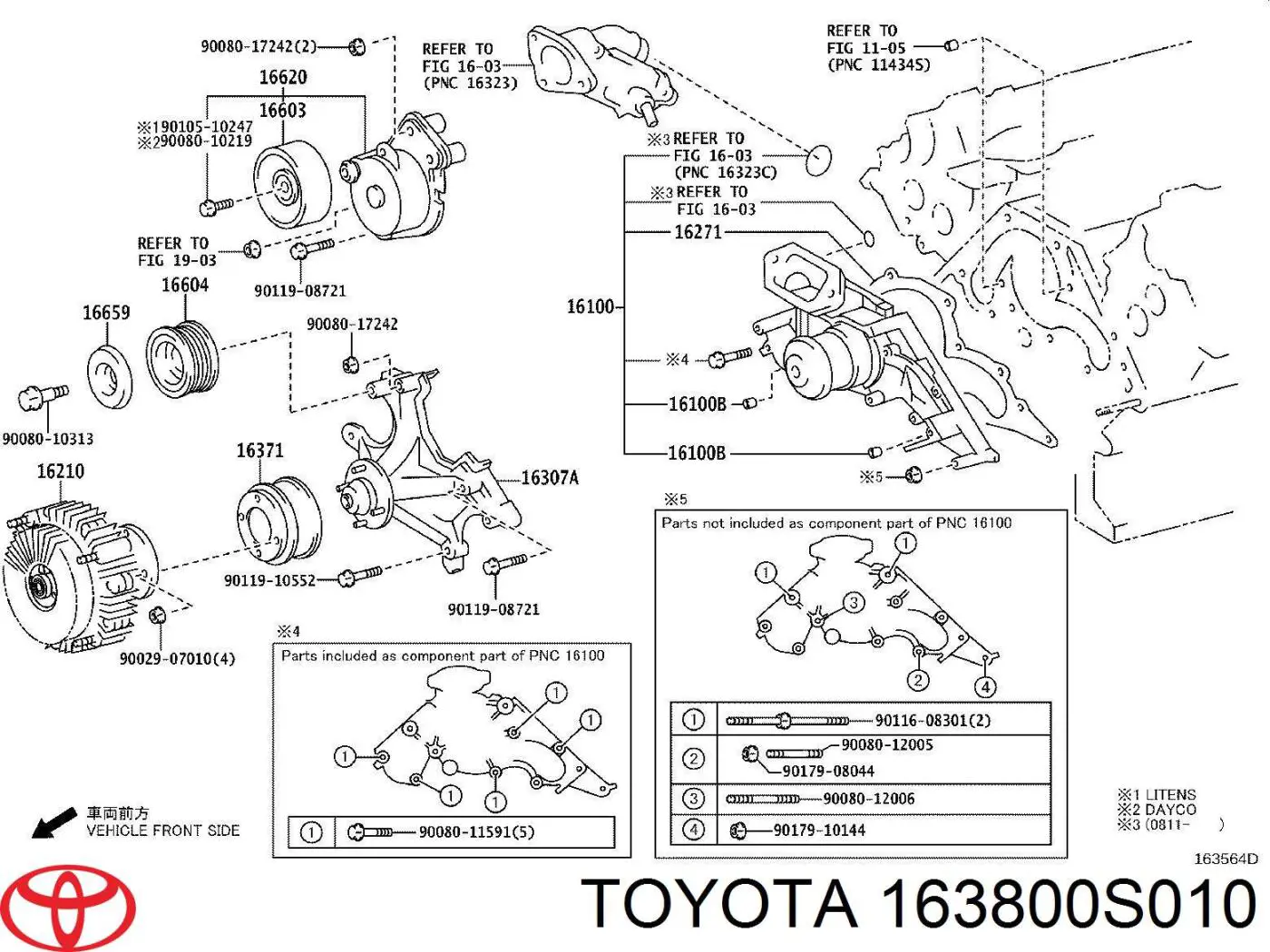  163800S010 Toyota