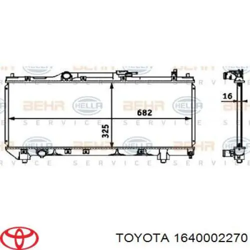 Радіатор охолодження Toyota 1640002270