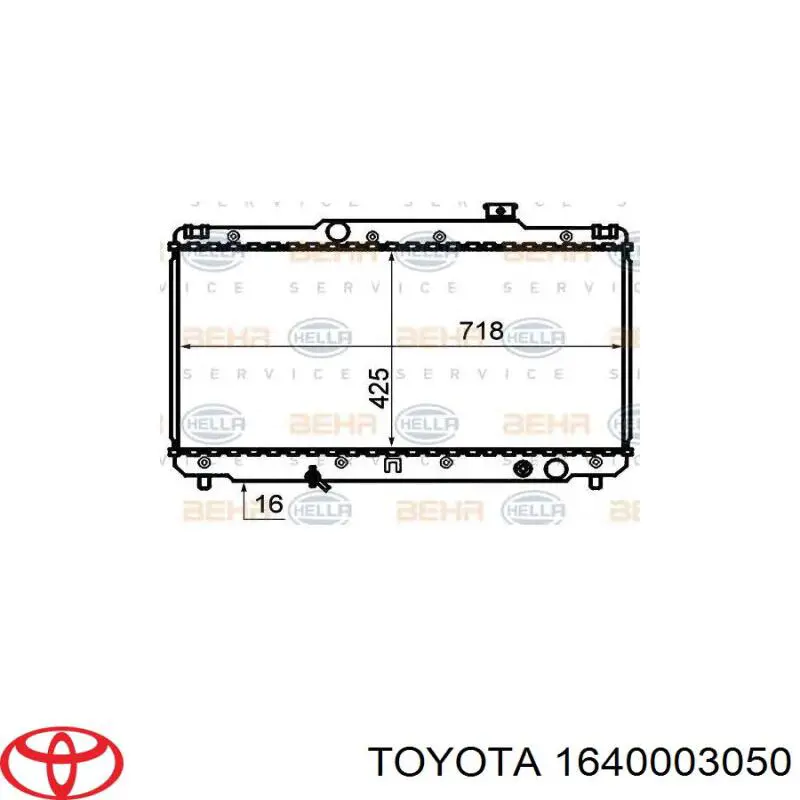 Радіатор охолодження Toyota 1640074750