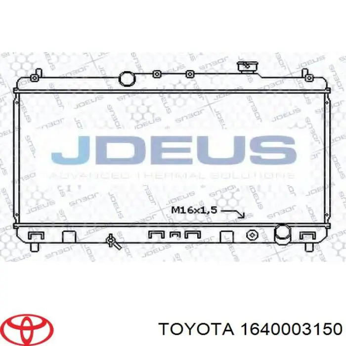 Радіатор 1640003151 Toyota