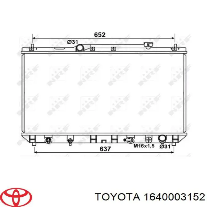 Купити 1640003152 Toyota Радіатор двигуна