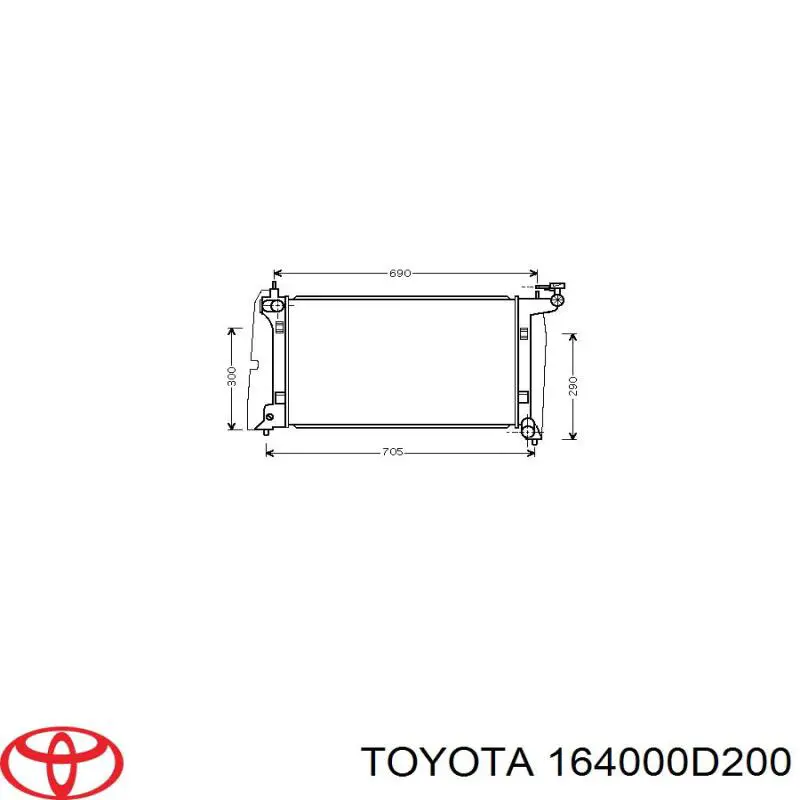 Купити 164000D200 Toyota Радіатор двигуна