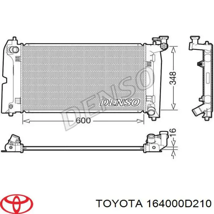 Радіатор основний Toyota 164000D210 ціна, від 64.88 USD