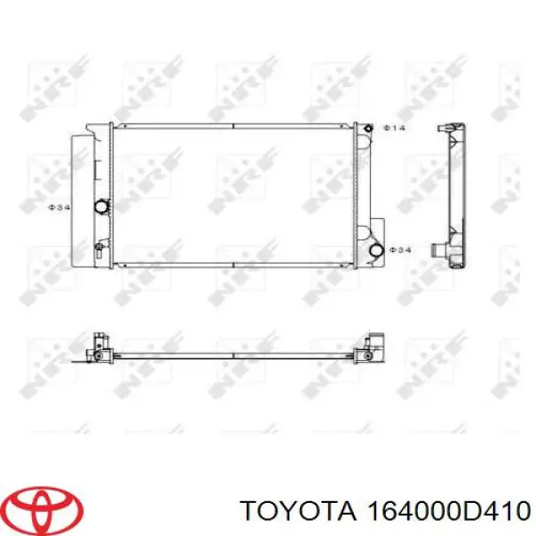 Купити 164000D410 Toyota Радіатор двигуна