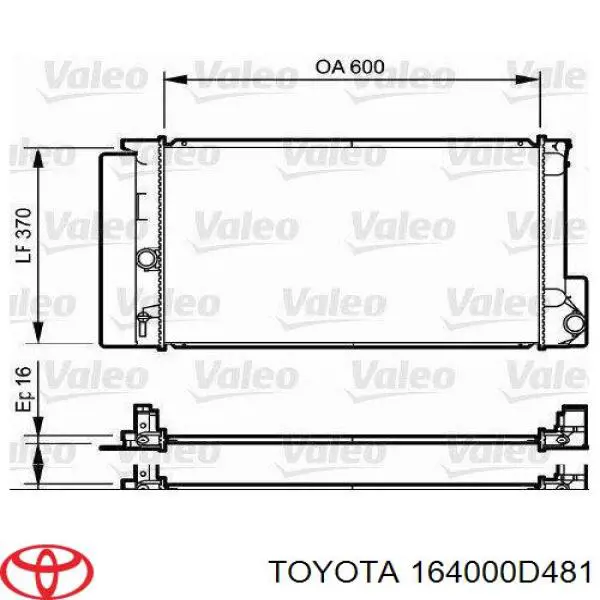 164000D481 Toyota радіатор охолодження двигуна