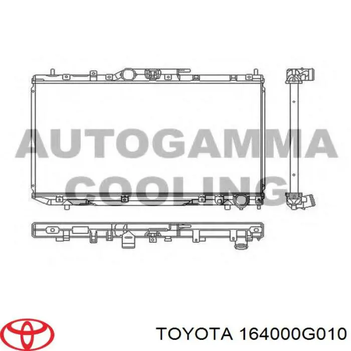 164000G010 Toyota радіатор охолодження двигуна