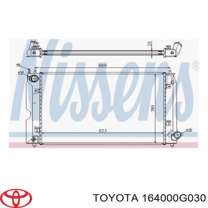 Радіатор охолодження двигуна 164000G030 Toyota