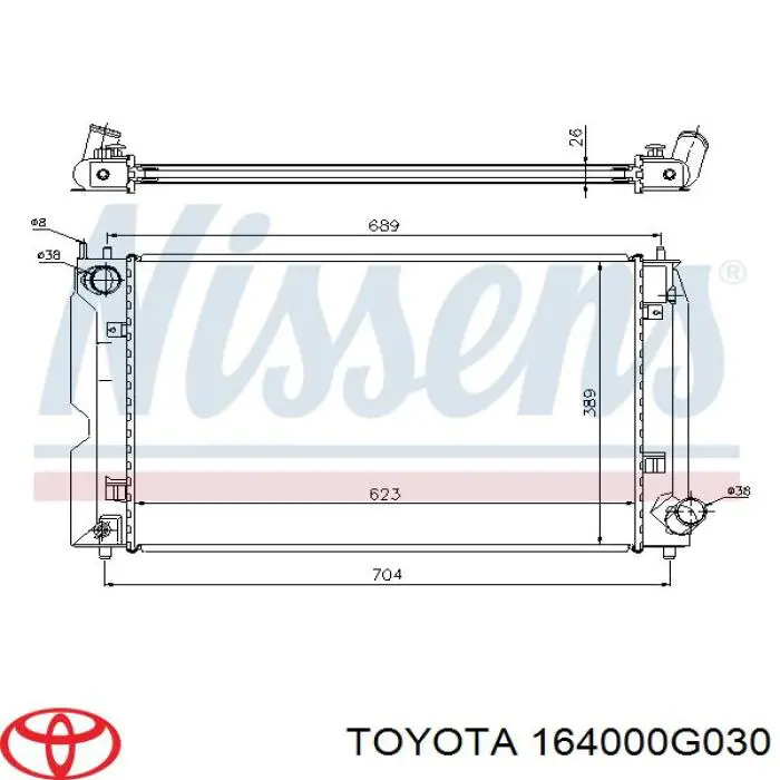 Радіатор основний Toyota 164000G030 ціна, від 75.47 USD