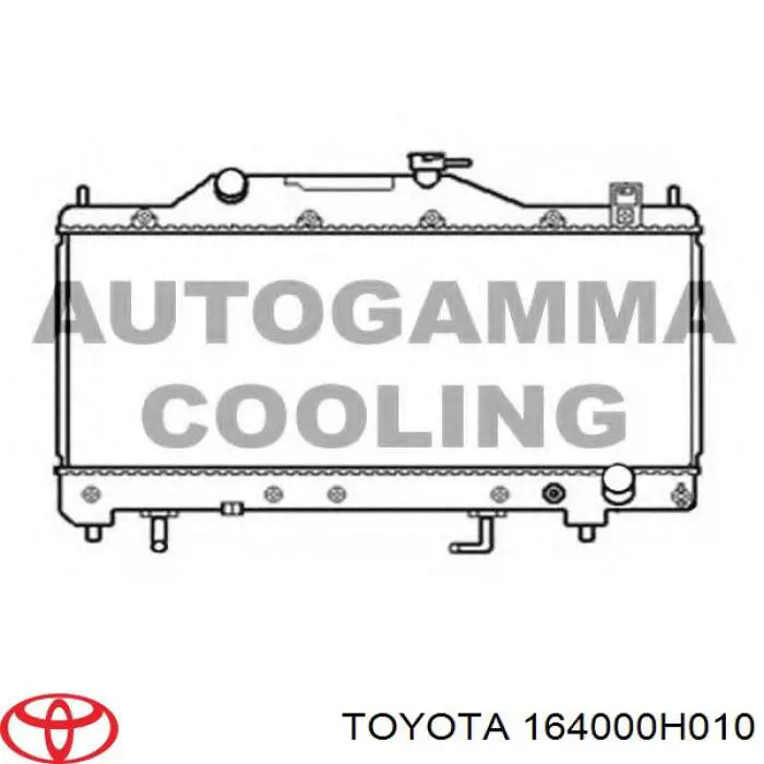 164000H010 Toyota Радіатор охолодження двигуна
