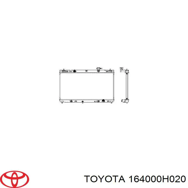 164000H020 Toyota Радіатор охолодження двигуна