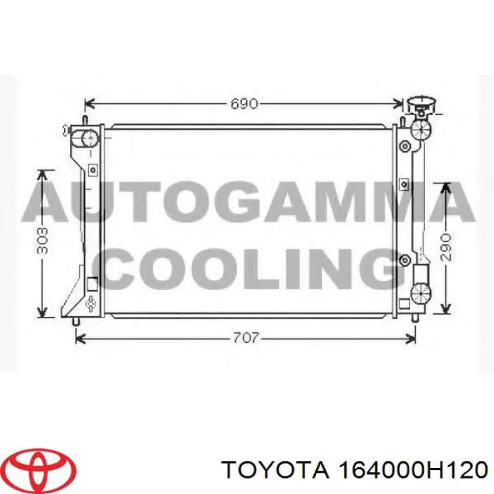 Радіатор основний Toyota 164000H120 ціна, від 75.14 USD