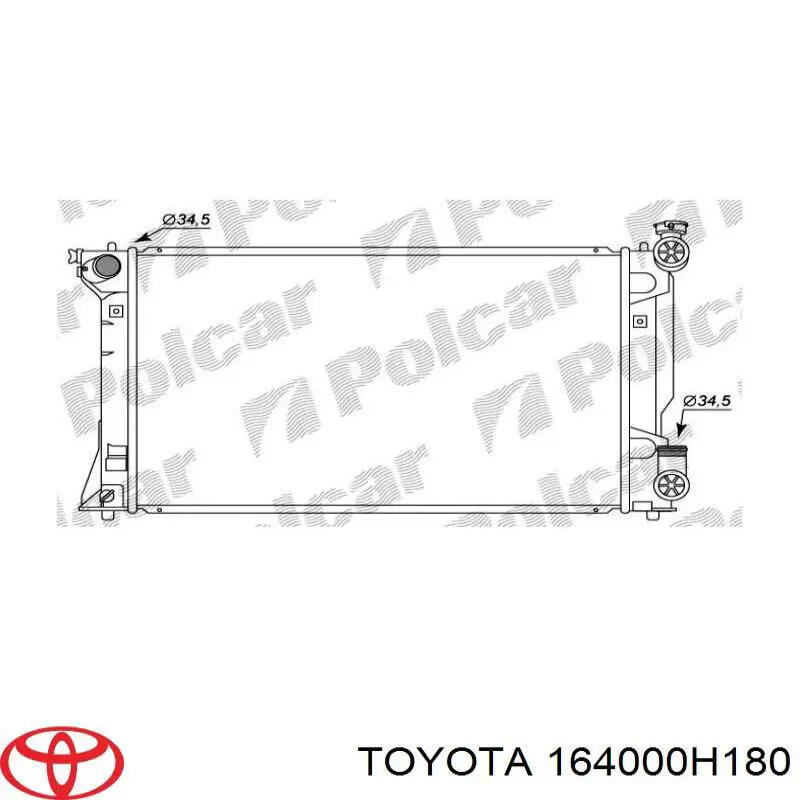 Радіатор основний Toyota 164000H180 ціна, від 102.24 USD
