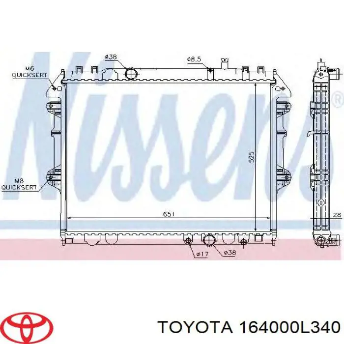 Дифузор (кожух) радіатора кондиціонера Toyota Hilux (KUN25) (Тойота Хайлюкс)