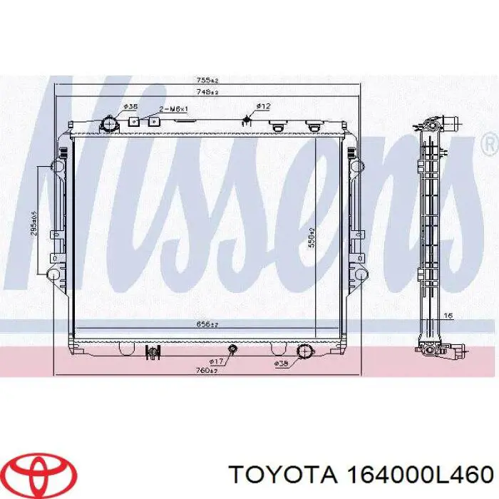  Радіатор охолодження двигуна Toyota FORTUNER 