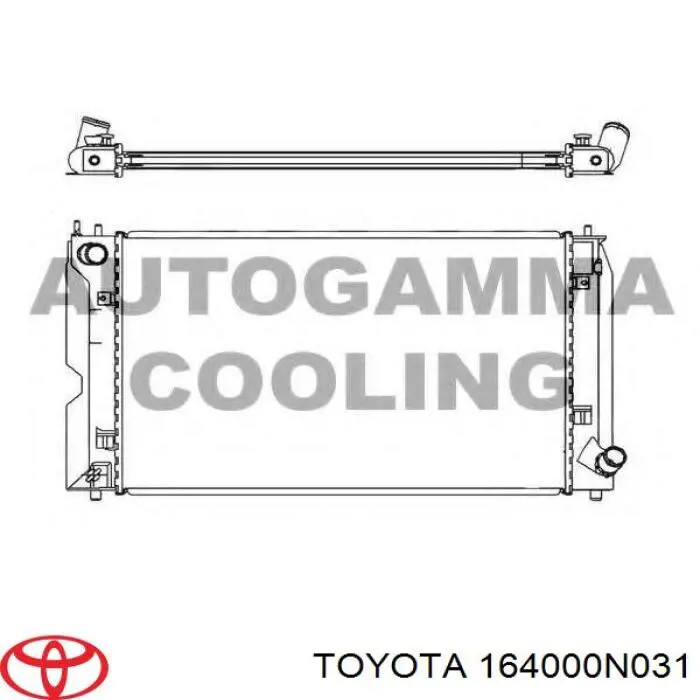 164000N031 Toyota Радіатор охолодження двигуна
