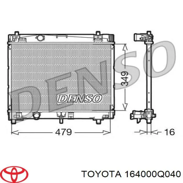 Радіатор основний Toyota 164000Q040 ціна, від 74.82 USD