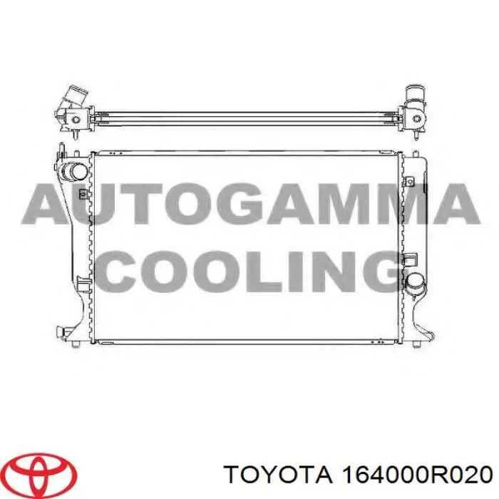164000R020 Toyota радіатор охолодження двигуна