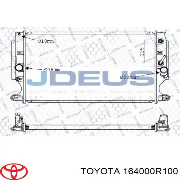164000R100 Toyota Радіатор охолодження двигуна