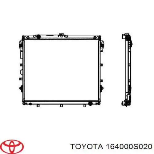 Радіатор охолодження двигуна 164000S020 Toyota