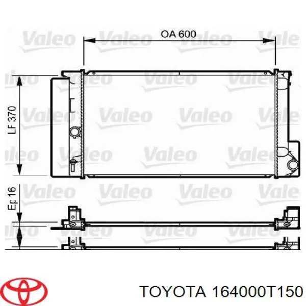 164000T150 Toyota радіатор охолодження двигуна