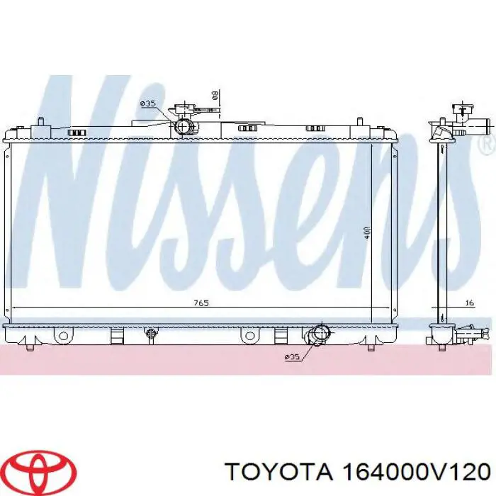 Радіатор основний Toyota 164000V120 ціна, від 76.52 USD