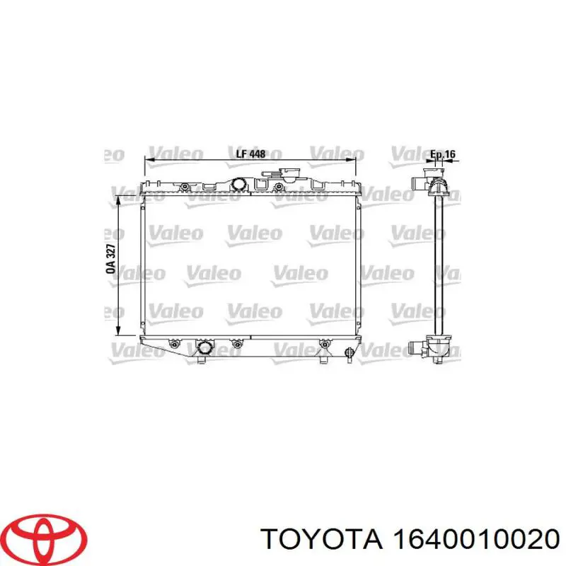 Радіатор охолодження двигуна на Toyota Starlet II 