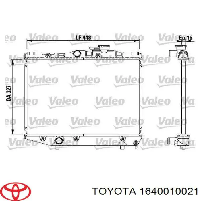 Радіатор основний Toyota 1640010011 ціна, від 83.28 USD