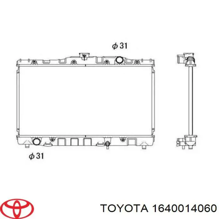 Радіатор основний Toyota 1640014040 ціна, від 63.34 USD