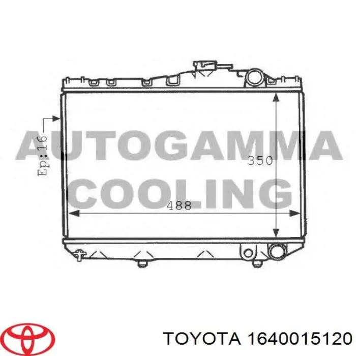 Радіатор охолодження двигуна на Toyota Tercel AL25