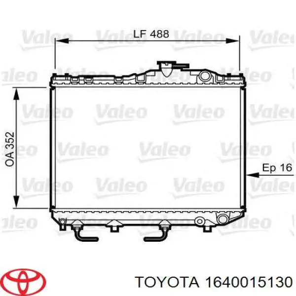 Радіатор охолодження двигуна 1640015130 Toyota