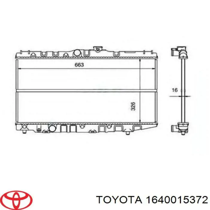 1640016290 Toyota Радіатор охолодження двигуна