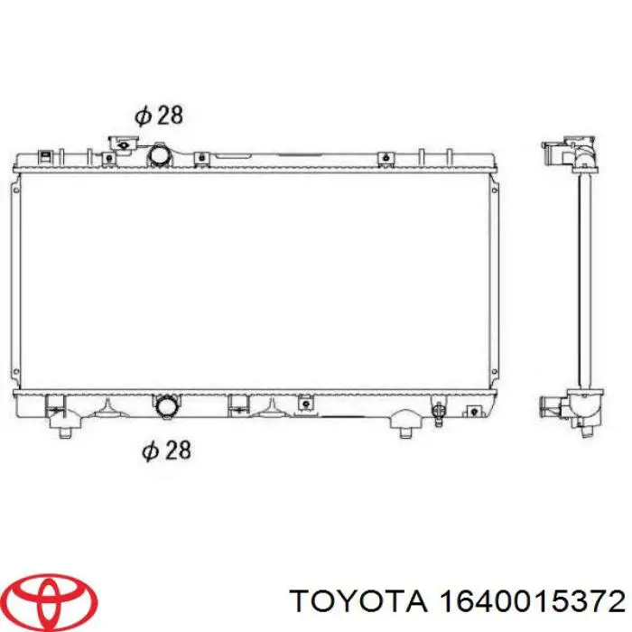 Радіатор основний Toyota 1640016290 ціна, від 51.94 USD