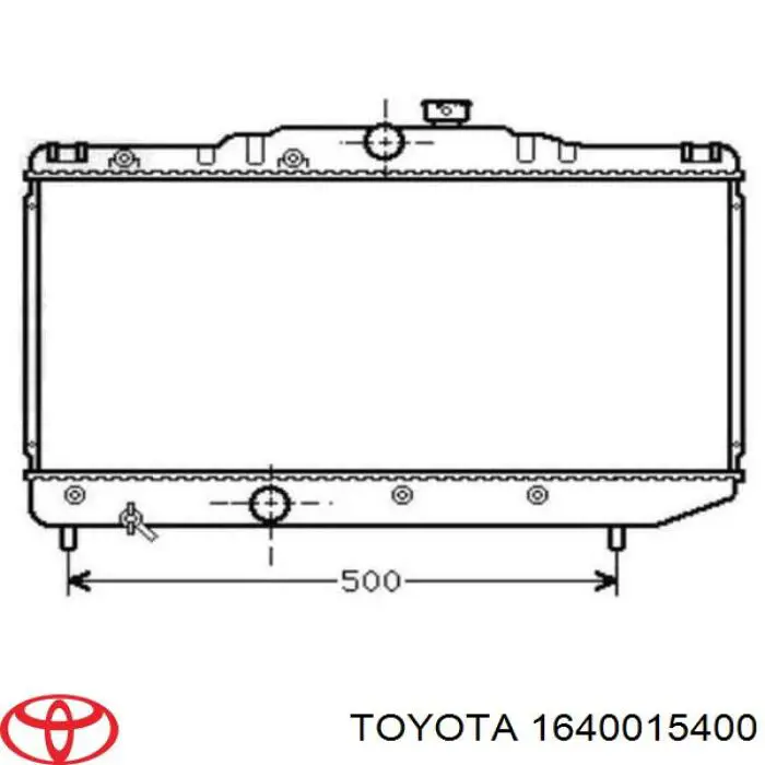Купити 1640015400 Toyota Радіатор двигуна