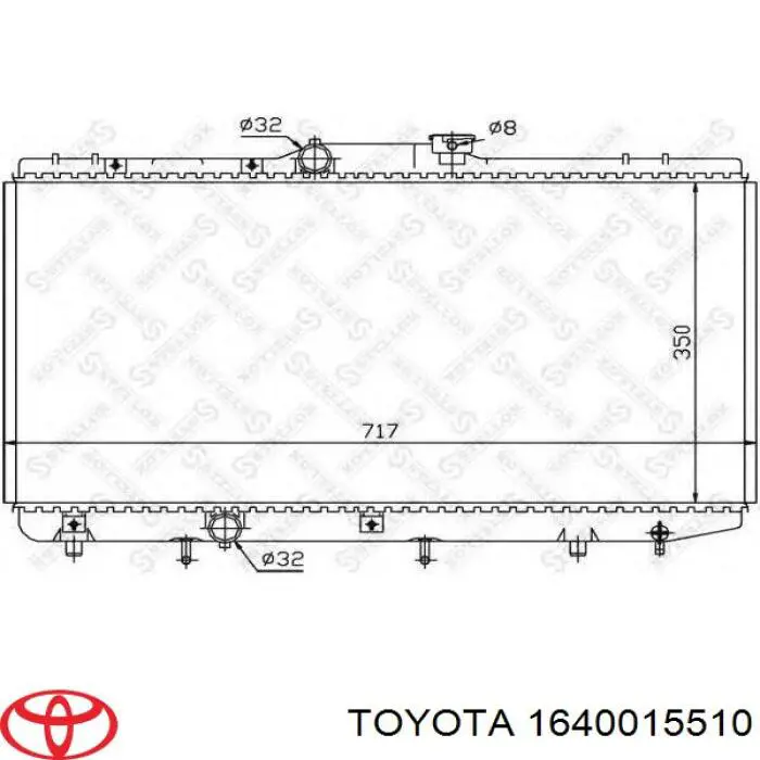 Купити 1640016710 Toyota Радіатор двигуна