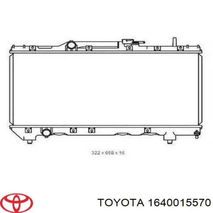 Купити 1640015570 Toyota Радіатор двигуна