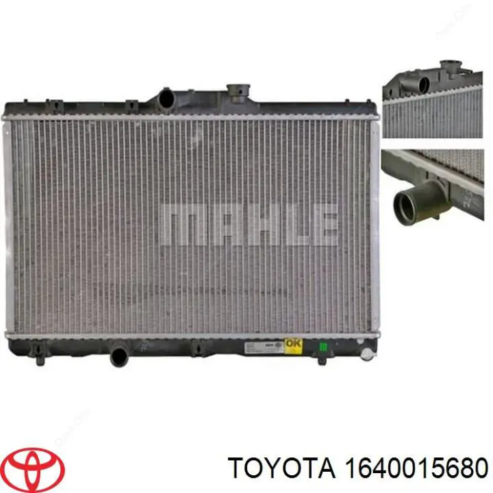 Радіатор основний Toyota 1640015680 ціна, від 60.48 USD