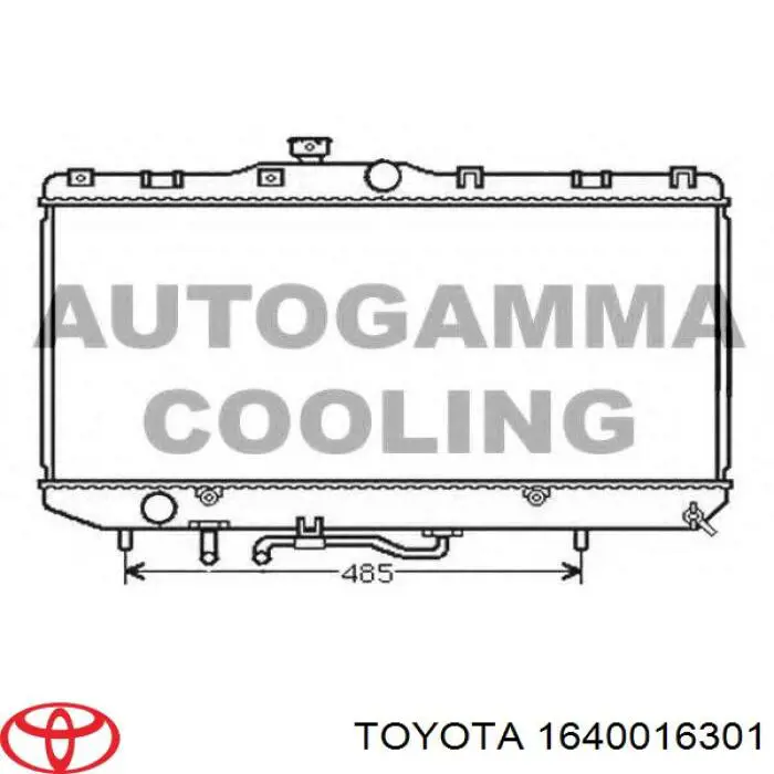 Купити 1640016301 Toyota Радіатор двигуна