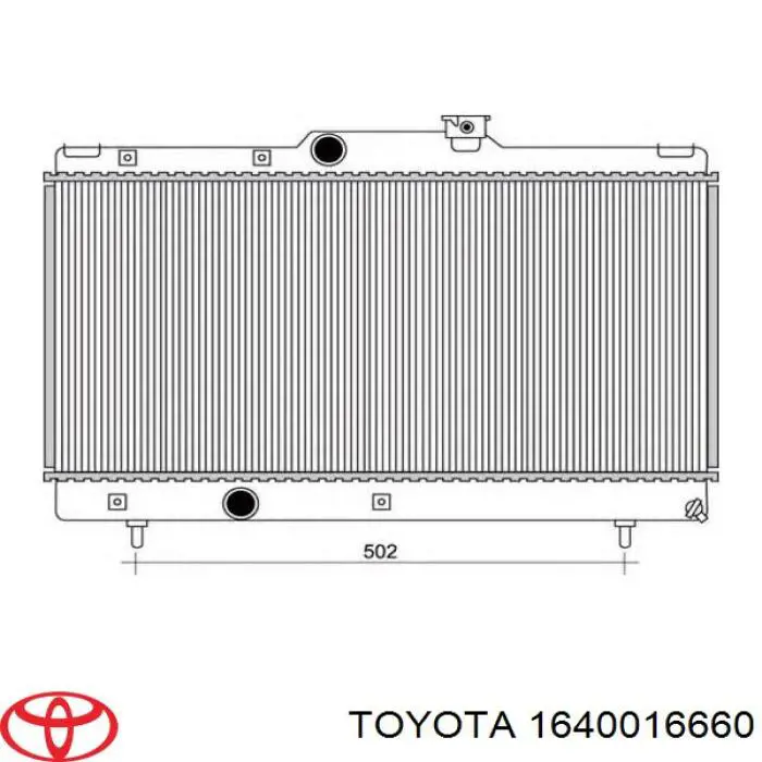 Радіатор основний Toyota 1640016660 ціна, від 66.35 USD