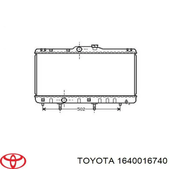 Купити 1640016740 Toyota Радіатор двигуна