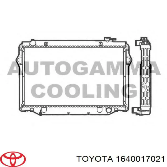 Купити 1640017021 Toyota Радіатор двигуна