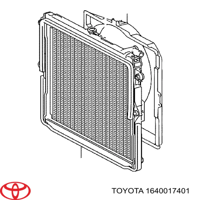 Купити 1640017401 Toyota Радіатор двигуна