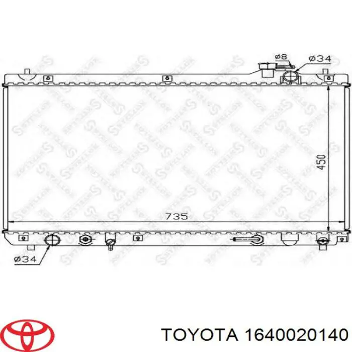 Радіатор основний Toyota 1640020140 ціна, від 78.65 USD