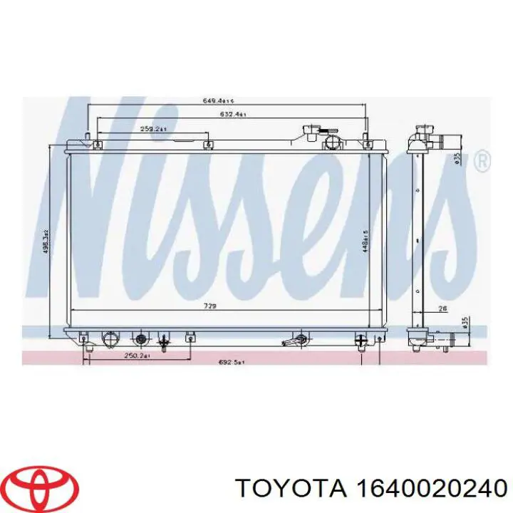 Радіатор основний Denso 2210511 ціна, від 78.72 USD