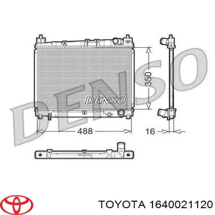 Радіатор охолодження Toyota 1640021080