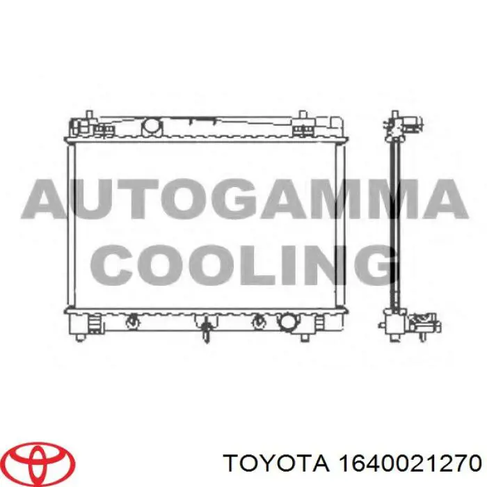 Радіатор 1640021270 Toyota